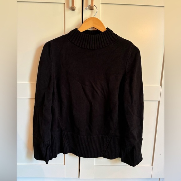 GAP Vintage Mock Neck Sweater size medium black cotton thick material - Picture 1 of 6